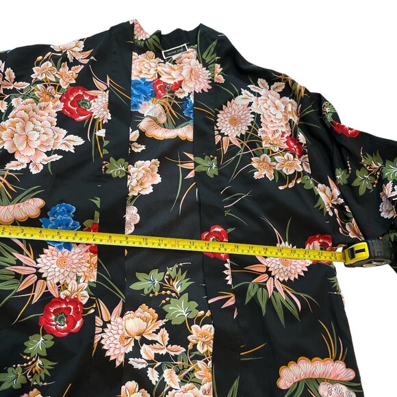 ANOTHER STORY Kimono Duster Size Large Beautiful Large Colourful Floral Pattern - Picture 5 of 6